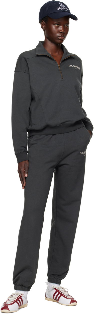 Mikina Sporty & Rich 'S.R. Sport' Quarter Zip Sweatshirt Šedá | ST073512304BA02, 3