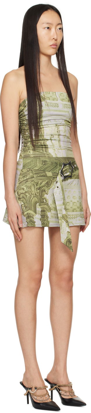 Sukňa Miaou Miaou Alisha Print Mini Dress Zelené | 5046VISEMB, 1
