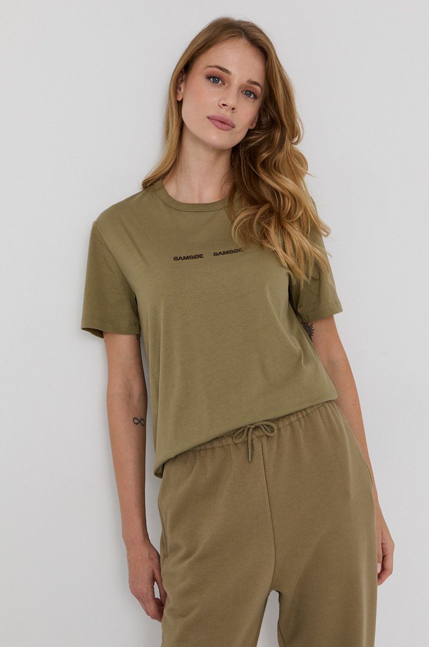 Tričko Samsoe Samsoe Vigdis T-Shirt Zelené | F00012114, 0