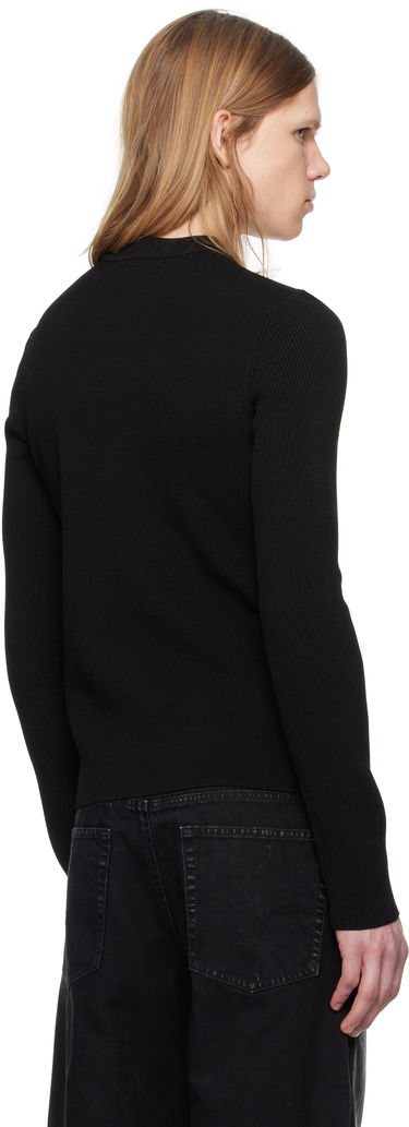 Sveter Diesel Diesel K-Zachary-Round Ribbed Fitted Sweater Čierna | A16877-0DLAX-9XXA, 2