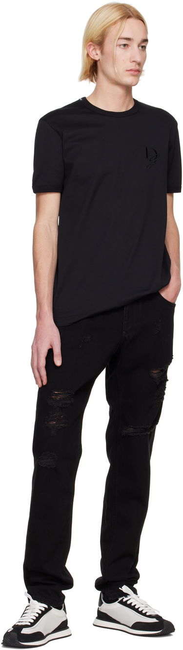 Tričko Dolce & Gabbana Dolce&Gabbana Jersey Round Neck T-Shirt Čierna | G8RN8ZG7N4Q, 3