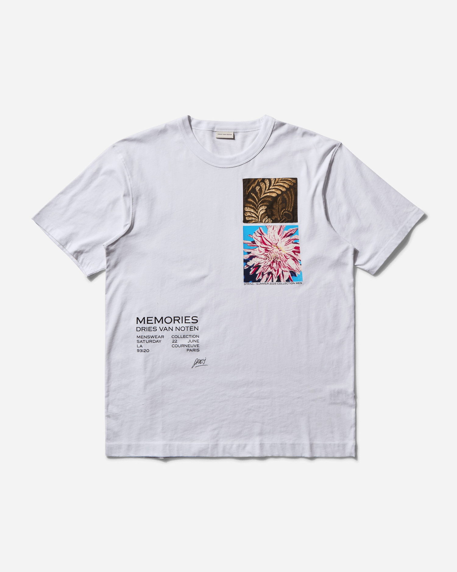 Tričko Dries Van Noten Dries Van Noten Memories Print T-Shirt Biela | 251-021109-1600 1, 0