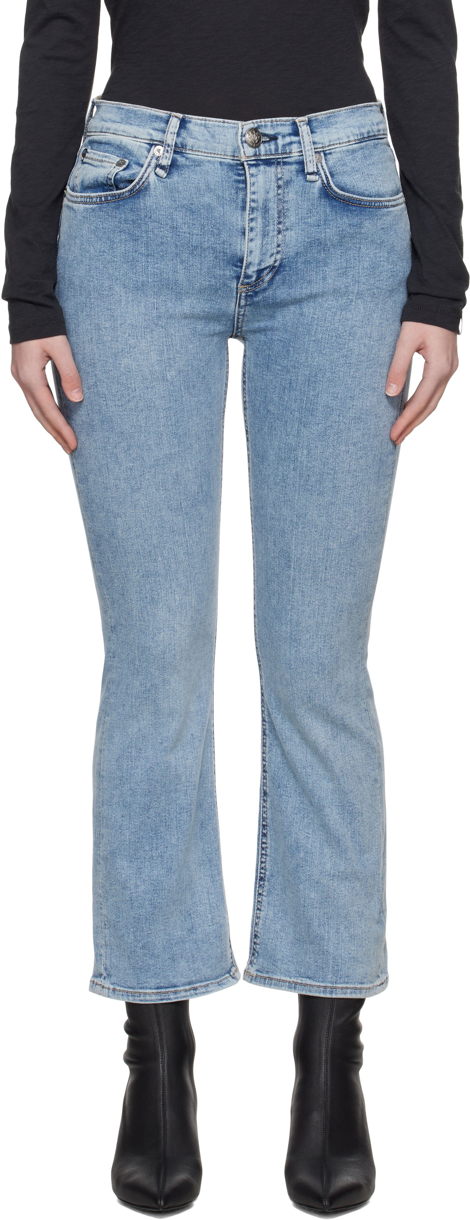 Džínsy rag & bone Rag & Bone Epic Peyton Bootcut Jeans Modrá | WDD24H2972EPSU, 0
