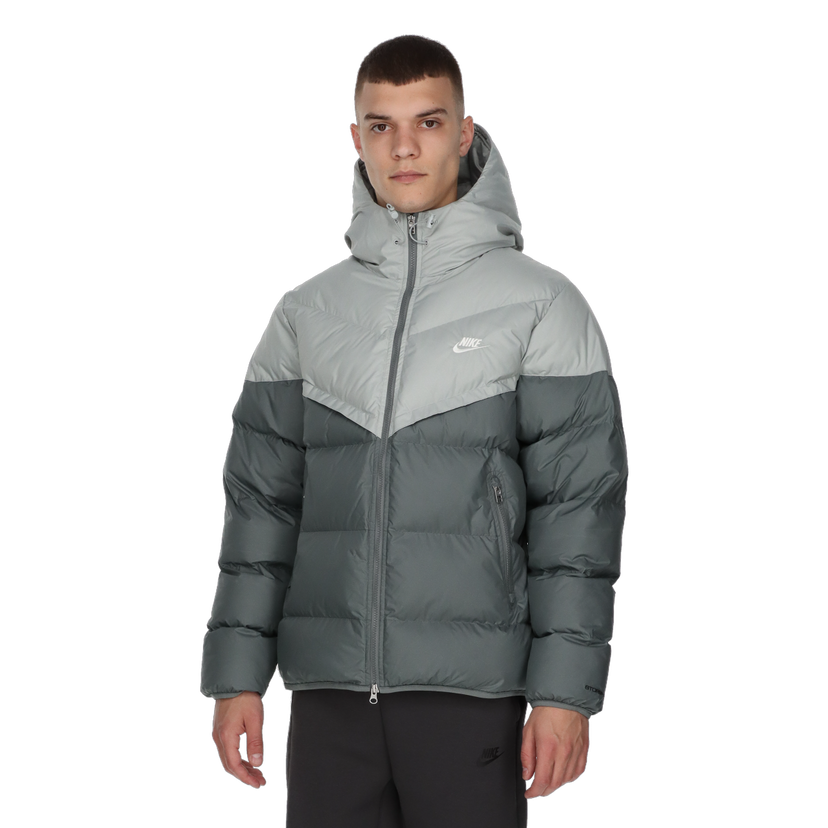 Prešívaná bunda Nike Storm-FIT Windrunner Hooded Puffer Jacket Šedá | FB8185-077
