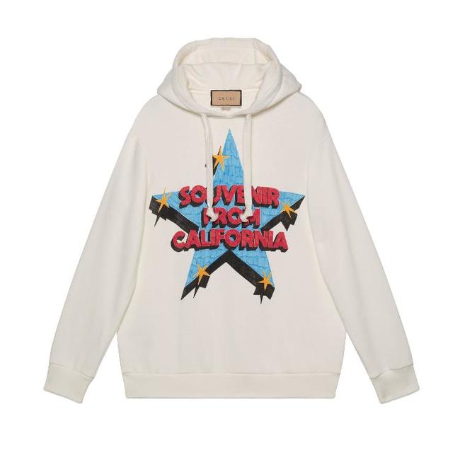 Mikina Gucci Souvenir From California Printed Hoodie White Béžová | 615061 XJEG6 9095