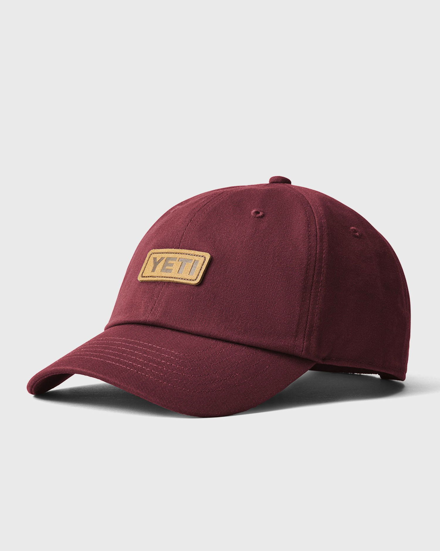 Šiltovka YETI Leather Logo Badge 6 Panel Soft Crown Hat Vínová | 888830177624, 0