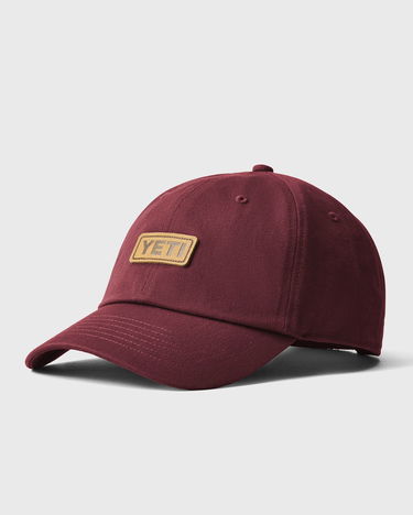 Šiltovka YETI Leather Logo Badge 6 Panel Soft Crown Hat Vínová | 888830177624, 0