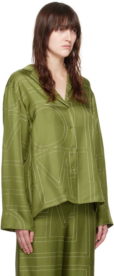 Košeľa TOTEME TOTEME Monogram Embroidered Shirt Zelené | 241-WRT976-FB0089, 1