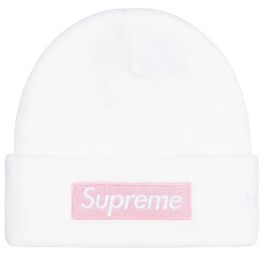 Kulicha Supreme Box Logo Beanie Biela | FW25BN5 WHITE, 0