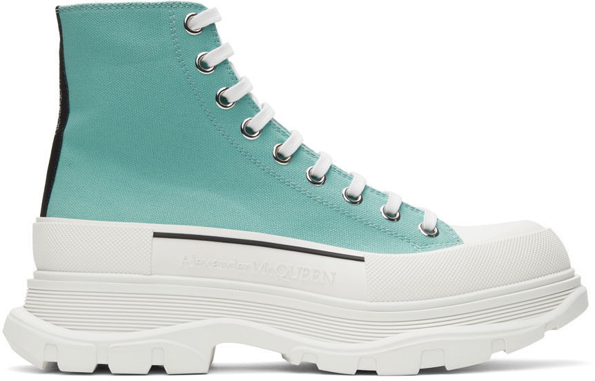 Tenisky a topánky Alexander McQueen Tread Slick High Sneakers "Blue" Modrá | 604254W4MV2, 0