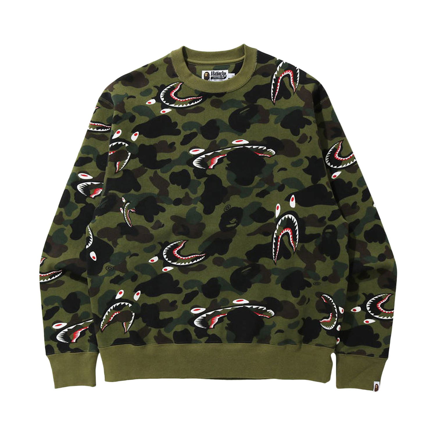 Sveter BAPE 1st Camo Relaxed Crewneck Zelené | 1H30 113 010 GREEN, 1