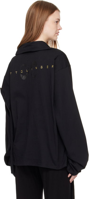 Polo tričko Ottolinger Ottolinger Long Sleeve Polo Čierna | 115-102915-02, 2