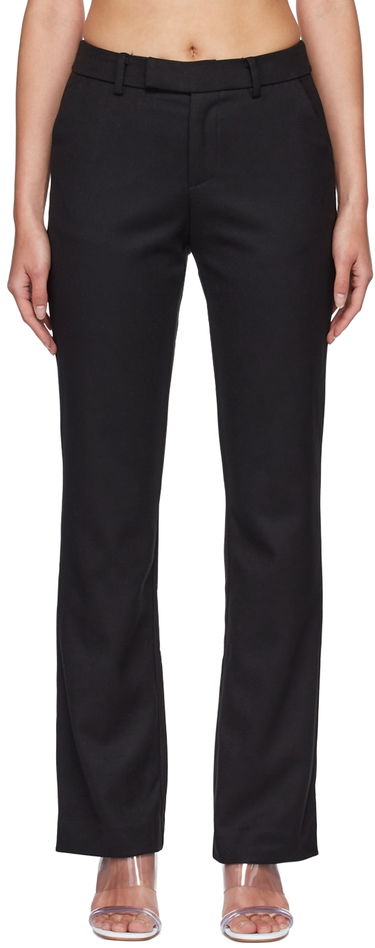 Nohavice GUIZIO Guizio Polyester Straight-Leg Trousers Čierna | DGH20P885, 0
