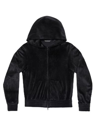 Mikina Balenciaga BB Paris Strass Zip-Up Fitted Hoodie Čierna | 751792TOV101000