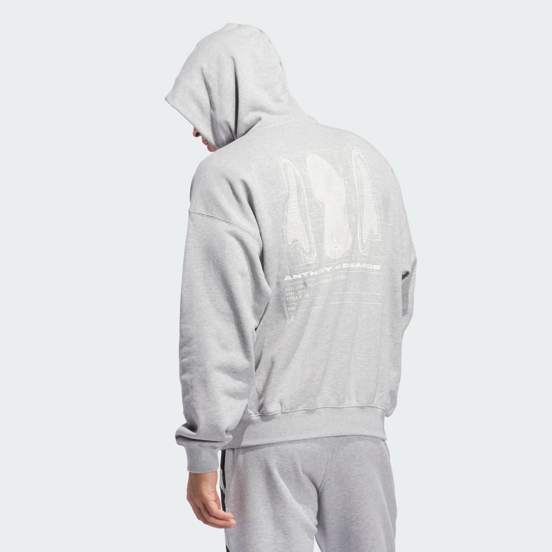 Mikina adidas Performance Anthony Edwards Seasonal Graphic Hoodie Šedá | JY3974, 0