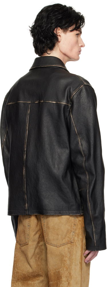 Bomber bunda Diesel L-Blixia Black Leather Jacket Čierna | A14324-0PITR-9XX, 2