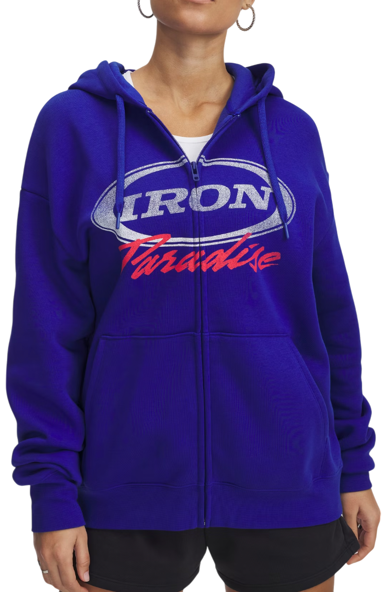Mikina Under Armour Under Armour Project Rock Iron Paradise Full-Zip Hoodie Modrá | 1389701-400, 0