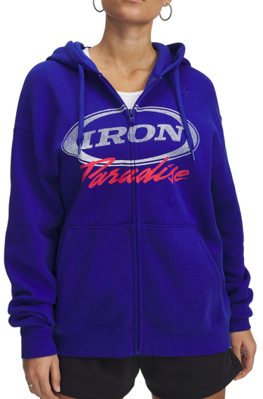 Mikina Under Armour Under Armour Project Rock Iron Paradise Full-Zip Hoodie Modrá | 1389701-400, 0