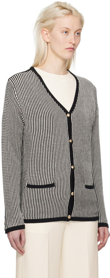 Sveter Anine Bing Striped Knit Cardigan Čierna | A-09-0316-073, 1