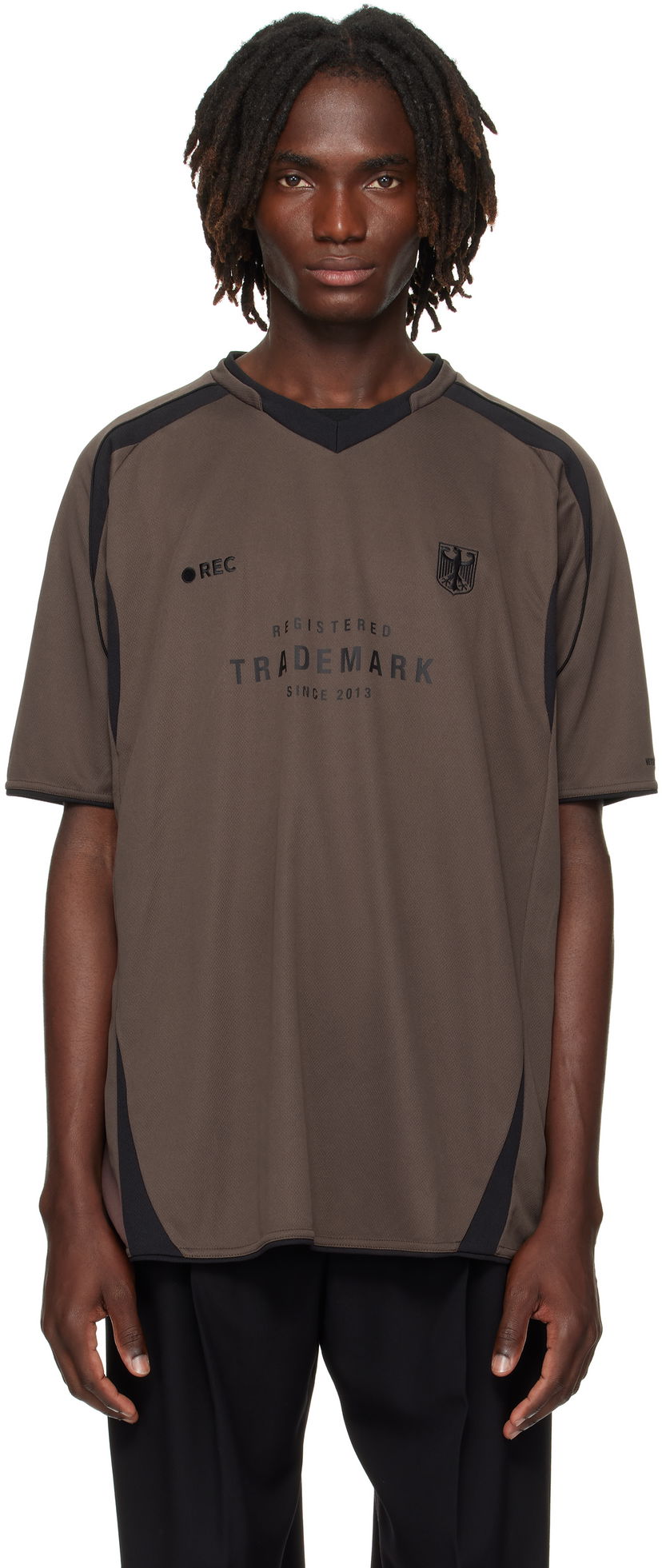 Dres VETEMENTS Vetements 'Trademark' Football T-Shirt Hnedá | UH76TR500C