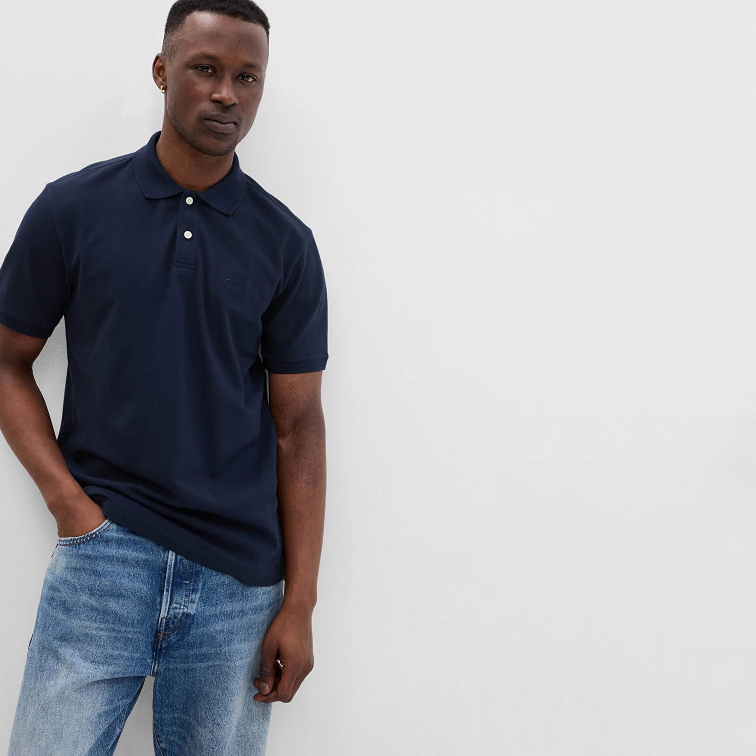 Polo tričko GAP T-shirt Logo Polo Tapestry Navy S Čierna | 586306-06, 0
