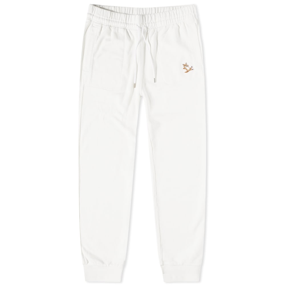 Nohavice MAISON KITSUNÉ Maison Kitsune Chillax Fox Patch Classic Jog Pant Biela | IU01308KM0001-P700, 0