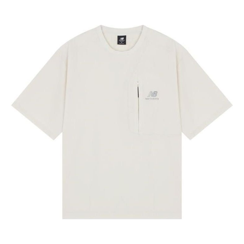 Tričko New Balance Men's Print Pocket Tee Biela | AMT22371-CFO, 0