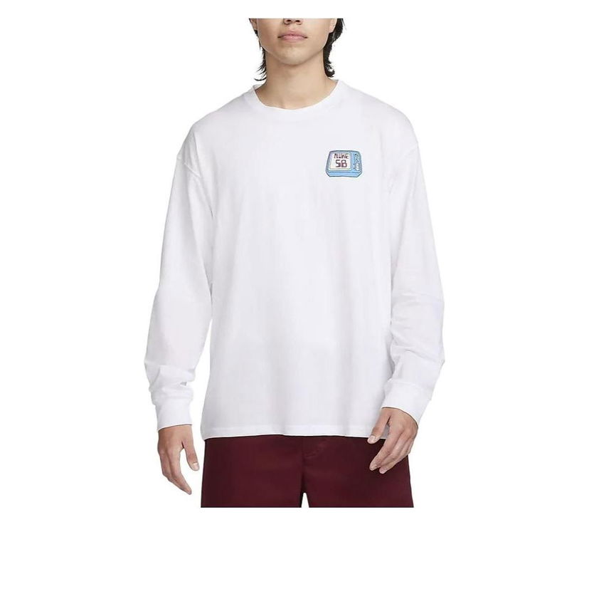 Tričko Nike SB SB Max90 Graphic Long Sleeve T-Shirt Biela | FQ3714-100