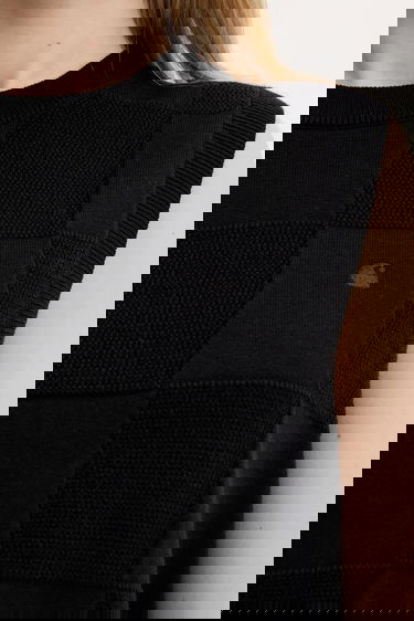 Sveter Carhartt WIP Cotton Checker Vest Sweater Čierna | I034544.89XX, 3