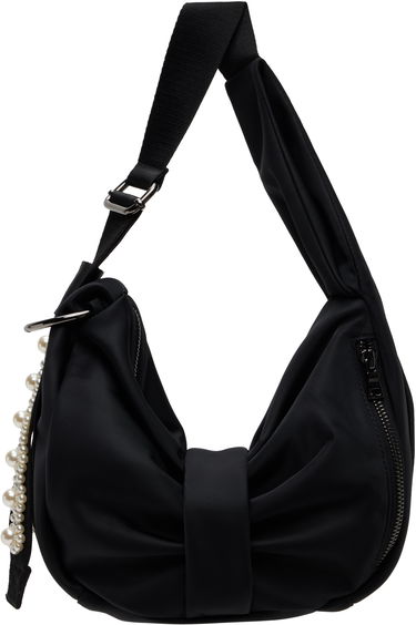 Taška cez rameno Simone Rocha Simone Rocha Mini Pearl-Embellished Sling Bow Bag Čierna | BAG198B 0761, 0