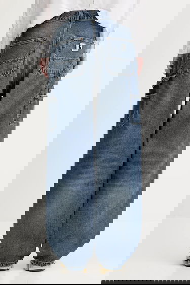 Džínsy Carhartt WIP Brandon Double Knee Loose Fit High Waist Pant Modrá | I034462.014L, 2