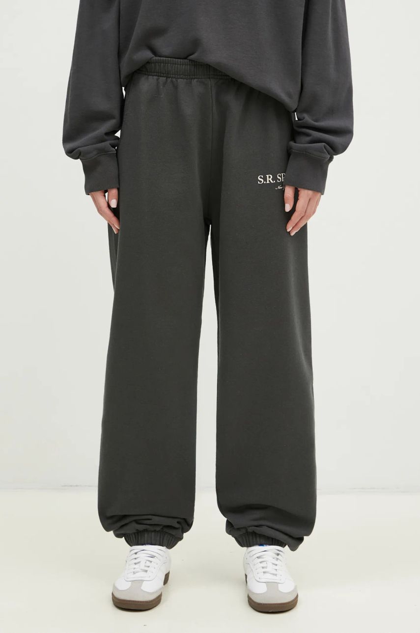 Tepláky Sporty & Rich Sporty & Rich S.R. Sport Sweatpants Čierna | PA036512304BA02, 1