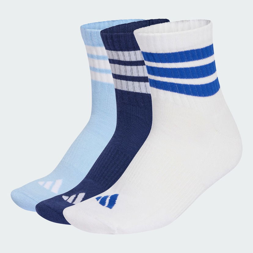 Ponožky adidas Performance 3 STRIPES CUSHIONED SPORTSWEAR MID CUT Socks Rôznofarebný | KC9615