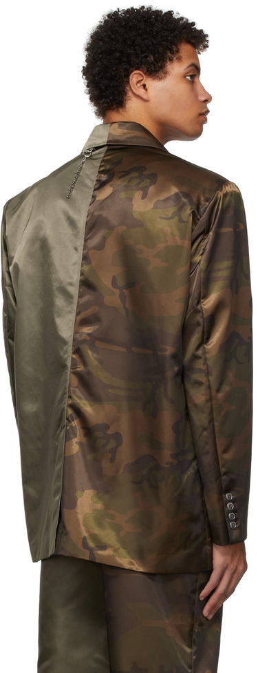 Bunda Feng Chen Wang Feng Chen Wang Camouflage Paneled Blazer Zelené | FS13JAC112, 2
