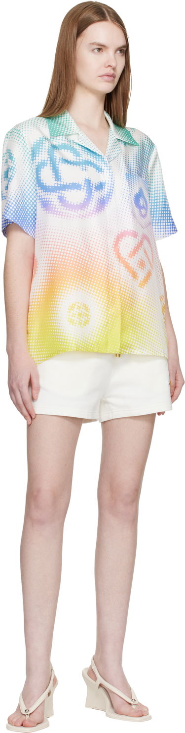 Košeľa Casablanca Halftone Logo Short Sleeve Silk Shirt Rôznofarebný | W-SP26-SH-200-02, 3