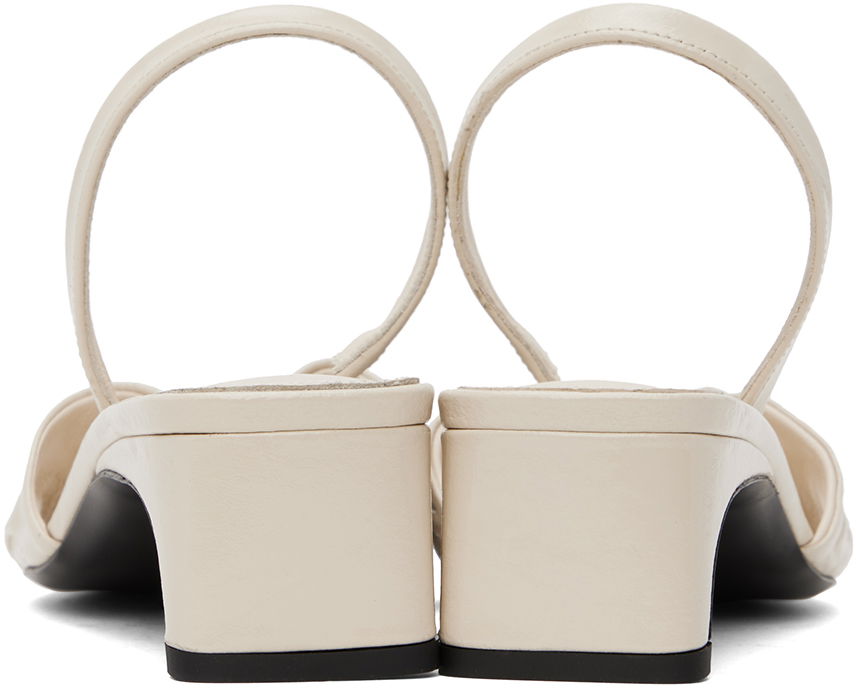Tenisky a topánky TOTEME The Gathered Scoop Heeled Sandals Biela | 241-WAS1000-LE0046, 1