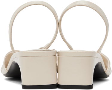 Tenisky a topánky TOTEME The Gathered Scoop Heeled Sandals Biela | 241-WAS1000-LE0046, 1