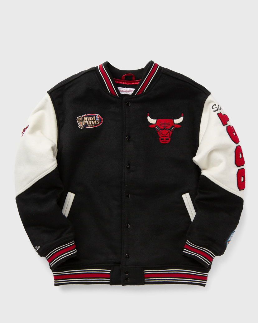 Bomber bunda Mitchell & Ness NBA TEAM HISTORY VARSITY JACKET VINTAGE LOGO CHICAGO BULLS Čierna | JK8458-CBUBLCK