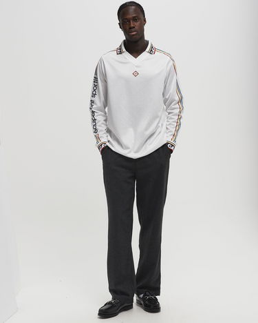 Polo tričko Casablanca Casablanca Long Sleeve Football Shirt Biela | MPS25-JTP-301-01, 1