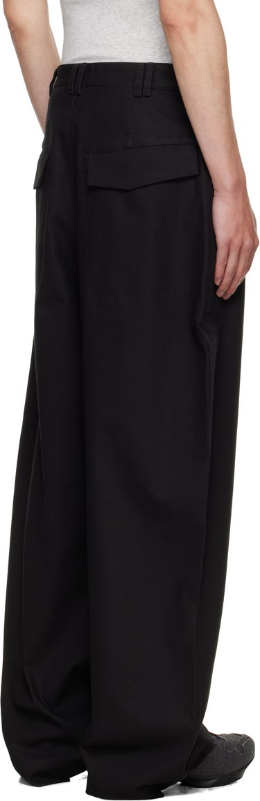Nohavice sage NATION SAGE NATION Wide Tailored Trousers Čierna | S128 WIDE TAILORED TROUSER COT, 2