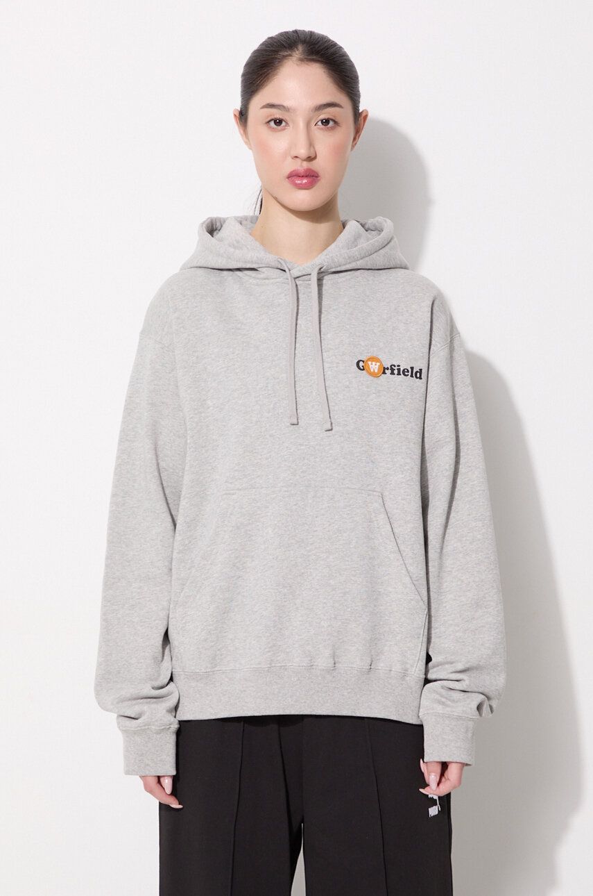 Mikina WOOD WOOD X Garfield Jenn Hoodie Double Trouble Šedá | 30042401.2424, 1