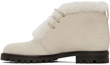 Oblečenie Manolo Blahnik Manolo Blahnik Mircus Suede Shearling Boots Biela | 320-1233, 2