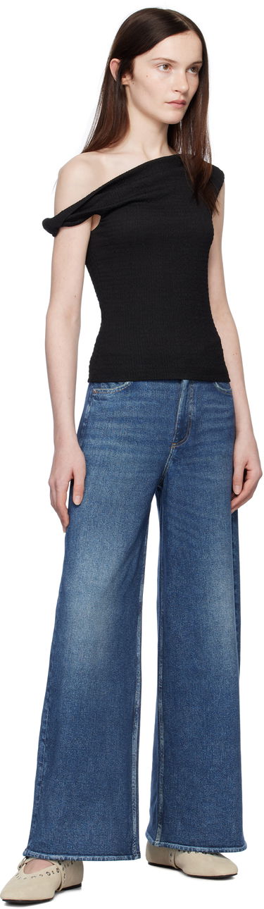 Tielko rag & bone rag & bone Lou Off Shoulder Blouse Čierna | WAC24HT032TM32, 3