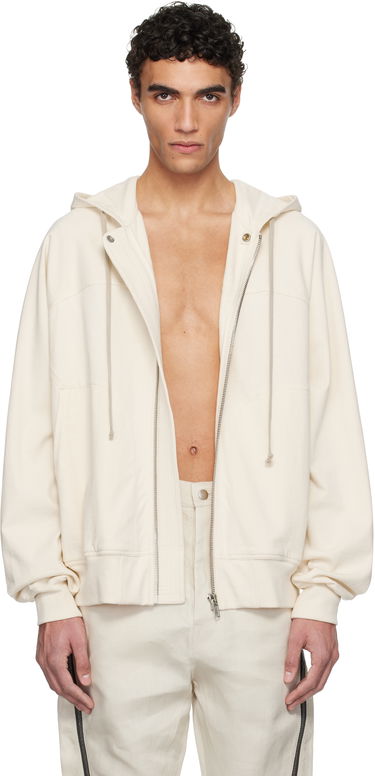 Mikina Rick Owens Rick Owens Hollywood Windbreaker Hoodie Béžová | RU01E5241 BA, 0