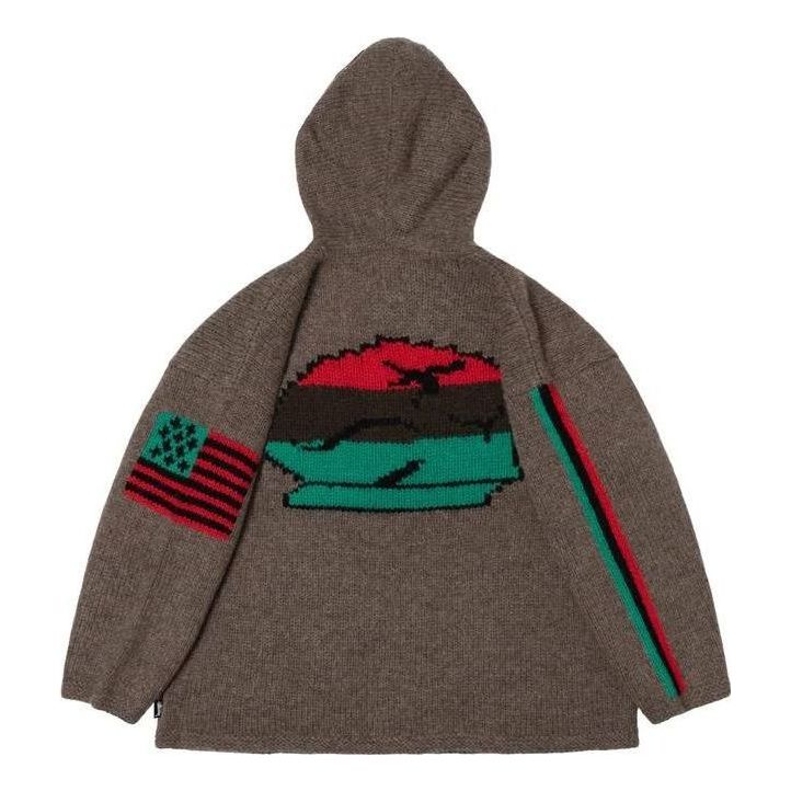 Mikina Stüssy Stussy x Denim Tears Knit Hoodie Hnedá | 317009