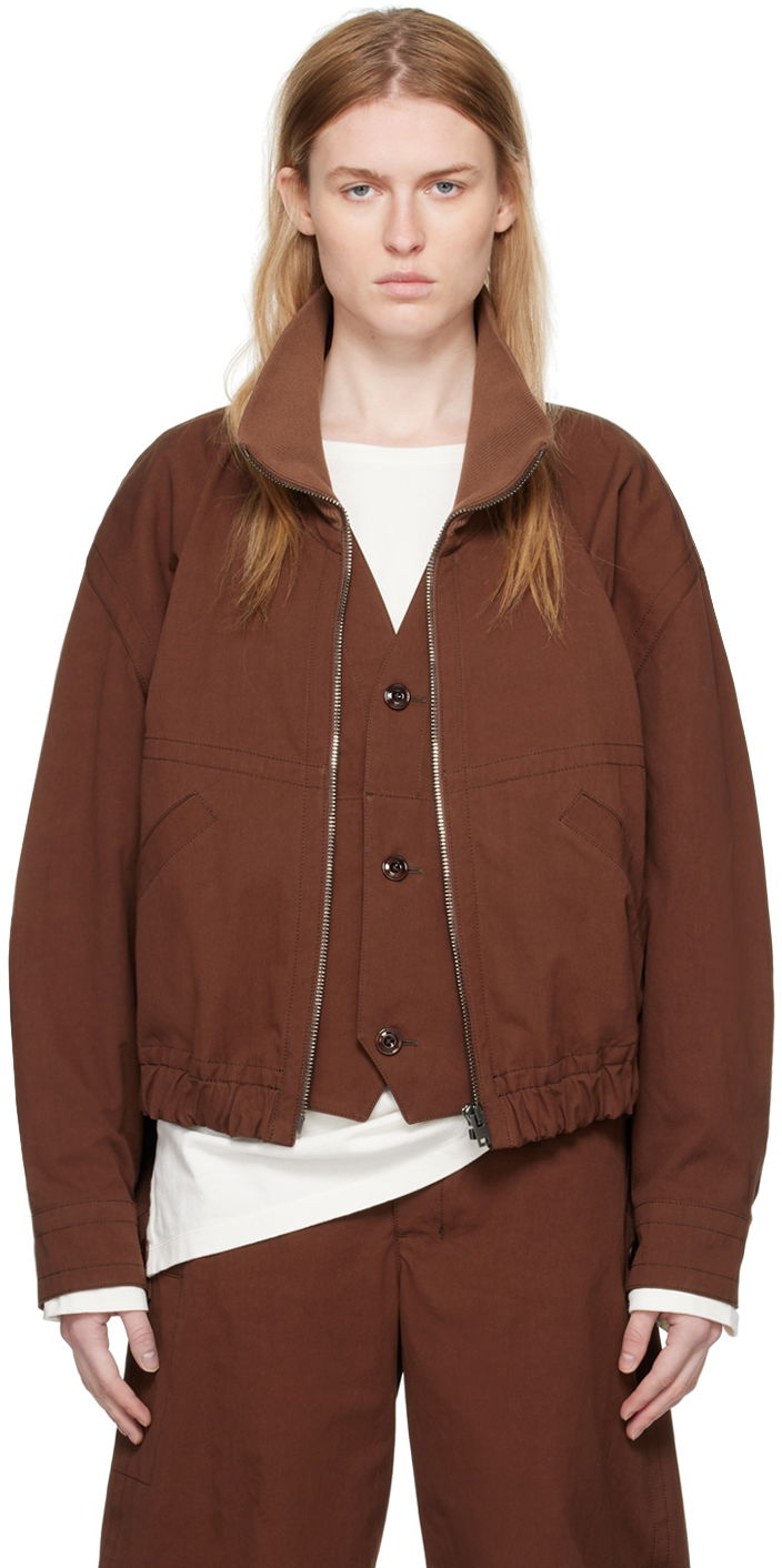 Bomber bunda LEMAIRE Lemaire Layered Jacket Hnedá | OW1065 LF1220, 0