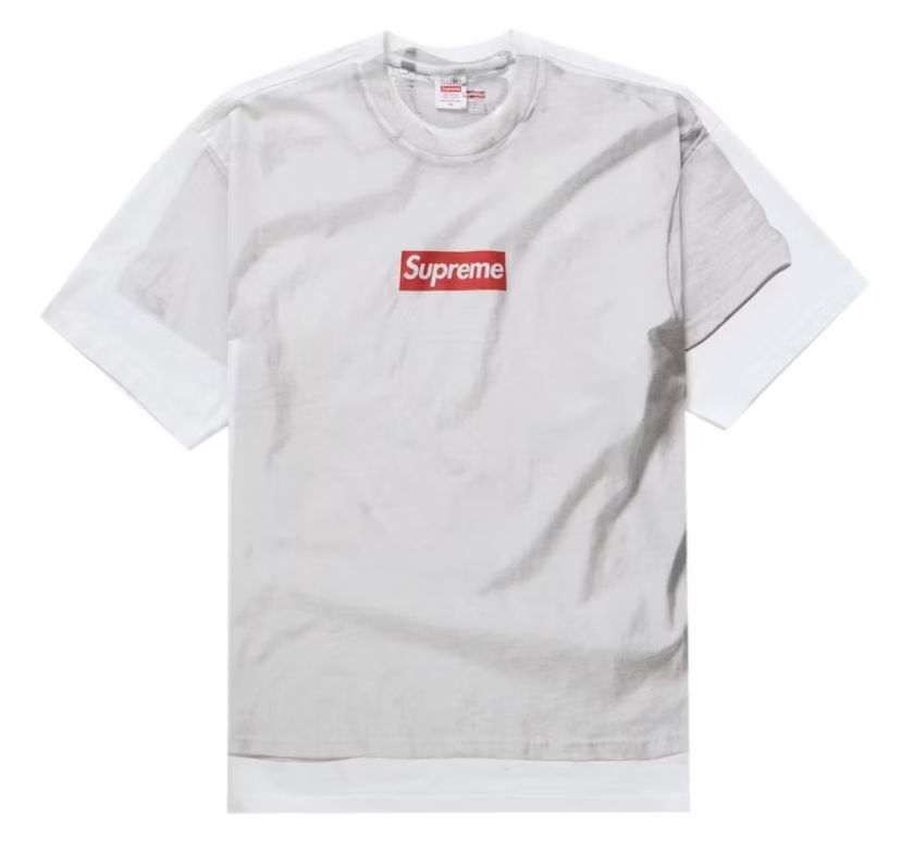 Tričko Supreme MM6 Maison Margiela Box Logo Tee White Velikost: M SS24KN49 WHITE Šedá | SS24KN49 WHITE