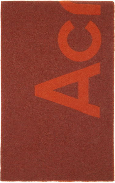 Oblečenie Acne Studios Brown & Orange Logo Jacquard Scarf Červená | CA0154-, 0