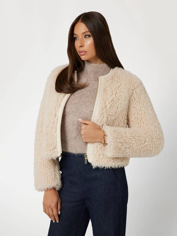 Faux Fur Cropped Jacket