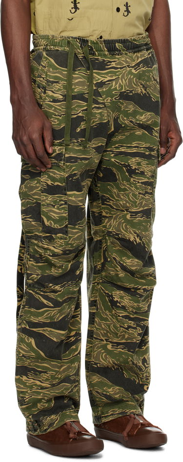 Cargo nohavice Maharishi Maharishi Tigerstripe Track Cargo Pants Zelené | 6075, 1